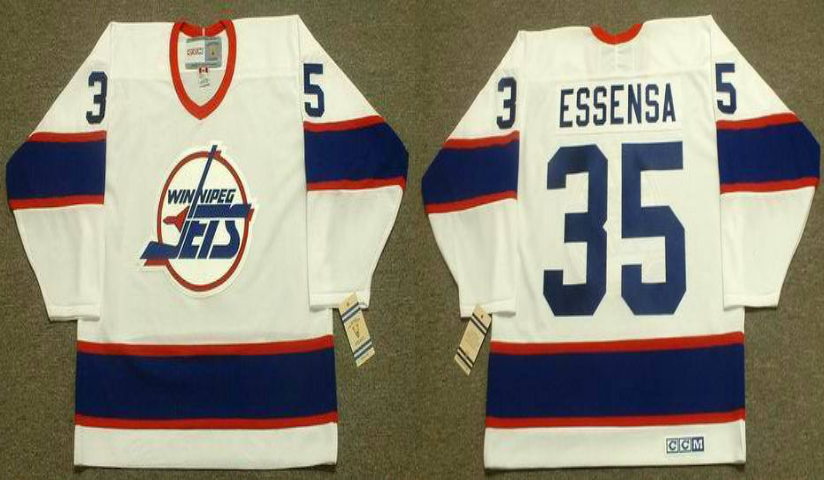 2019 Men Winnipeg Jets 35 Essensa white CCM NHL jersey
